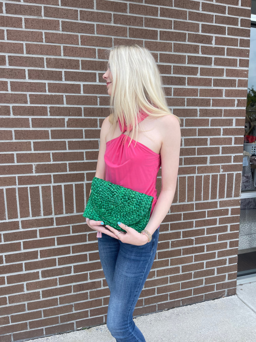 Green Simonetta Clutch - Shiraleah