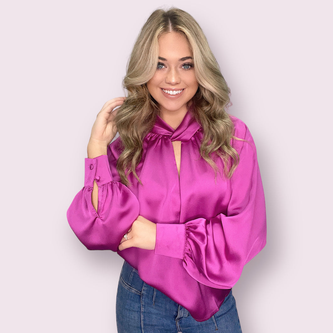 Zelina Magenta Blouse