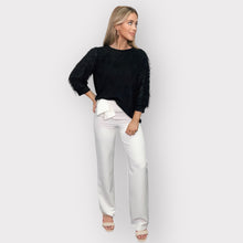 Load image into Gallery viewer, Off-White Bow Waist Pants - Posh Couture: Stylish pants with a bow waist detail from Posh Couture.
