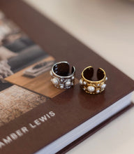Load image into Gallery viewer, Multi-pearl Gold Cuff Ring
