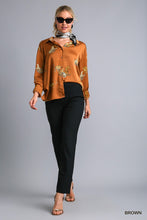 Load image into Gallery viewer, Brighton Brown Satin Animal Print Top
