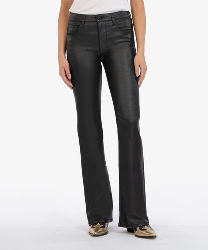 Stand out in style with Kut from the Kloth's Ana Coated High Rise AB Flare jeans - the perfect combination of comfort and unique design.