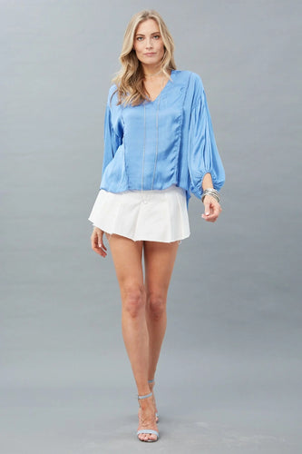 Vintage Satin Peasant Top - Lola & Sophie