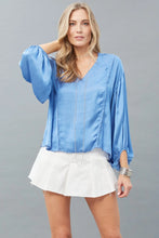 Load image into Gallery viewer, Blue Satin Top
