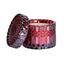 Load image into Gallery viewer, Holiday Spiced Toddy 8oz candle in shimmery glass jar 
