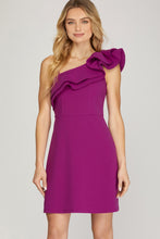 Load image into Gallery viewer, Swan One Shoulder Dress

