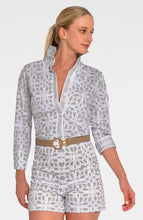 Load image into Gallery viewer, Khaki boyfriend shirt, lightweight and button-down, perfect for casual beach looks or relaxed dinners in warm weather.
