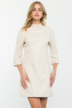 Load image into Gallery viewer, Leather cream dress
