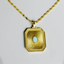 Load image into Gallery viewer, Gold-Filled Opal Sunburst Pendant: Gold
