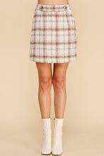Load image into Gallery viewer, brown plaid skirt
