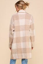 Load image into Gallery viewer, checkered tan cardigan
