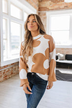 Load image into Gallery viewer, Brown and white floral sweater
