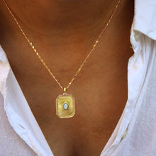 Load image into Gallery viewer, Gold-Filled Opal Sunburst Pendant: Gold
