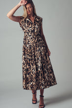 Load image into Gallery viewer, Belted Animal Print Midi Dress

