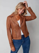 Load image into Gallery viewer, Chestnut Vintage Texture Faux Suede Jacket - Charlie B
