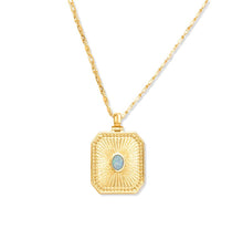 Load image into Gallery viewer, Gold-Filled Opal Sunburst Pendant: Gold

