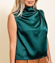 Load image into Gallery viewer, Keller Hunter Green Sleeveless Glam Top
