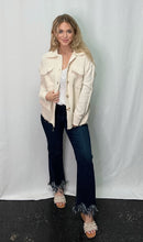 Load image into Gallery viewer, Fringe Hem Straight Leg Jeans - Blue Black - Charlie B
