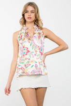 Load image into Gallery viewer, Leonard Floral Tank by THML: Playful top with mock neck, trendy flower print. Lightweight fabric, perfect fit for stylish comfort.
