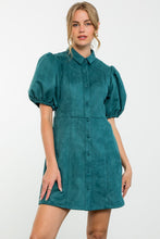 Load image into Gallery viewer, Button Up Suede Dress - THML
