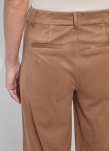 Load image into Gallery viewer, Vegan Suede Wide Leg Trousers in Camel
