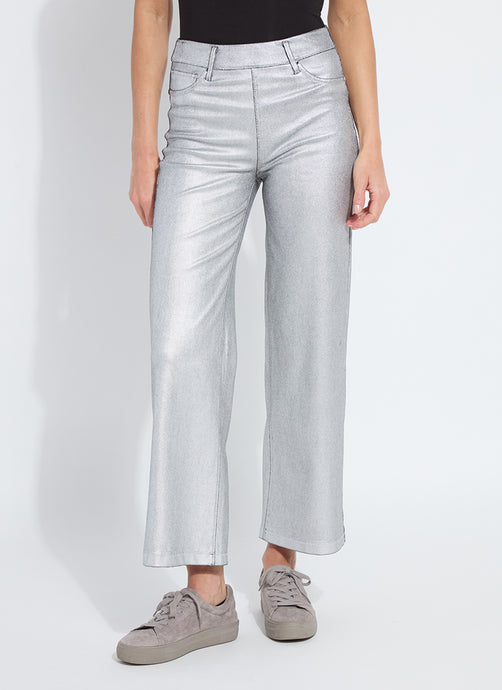 Metallic Coated Wide Leg Denim Pants from the brand Lysse. Holiday Pants.