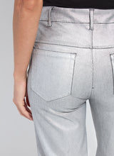 Load image into Gallery viewer, Metallic Coated Wide Leg Denim Pants from the brand Lysse. Holiday Pants.
