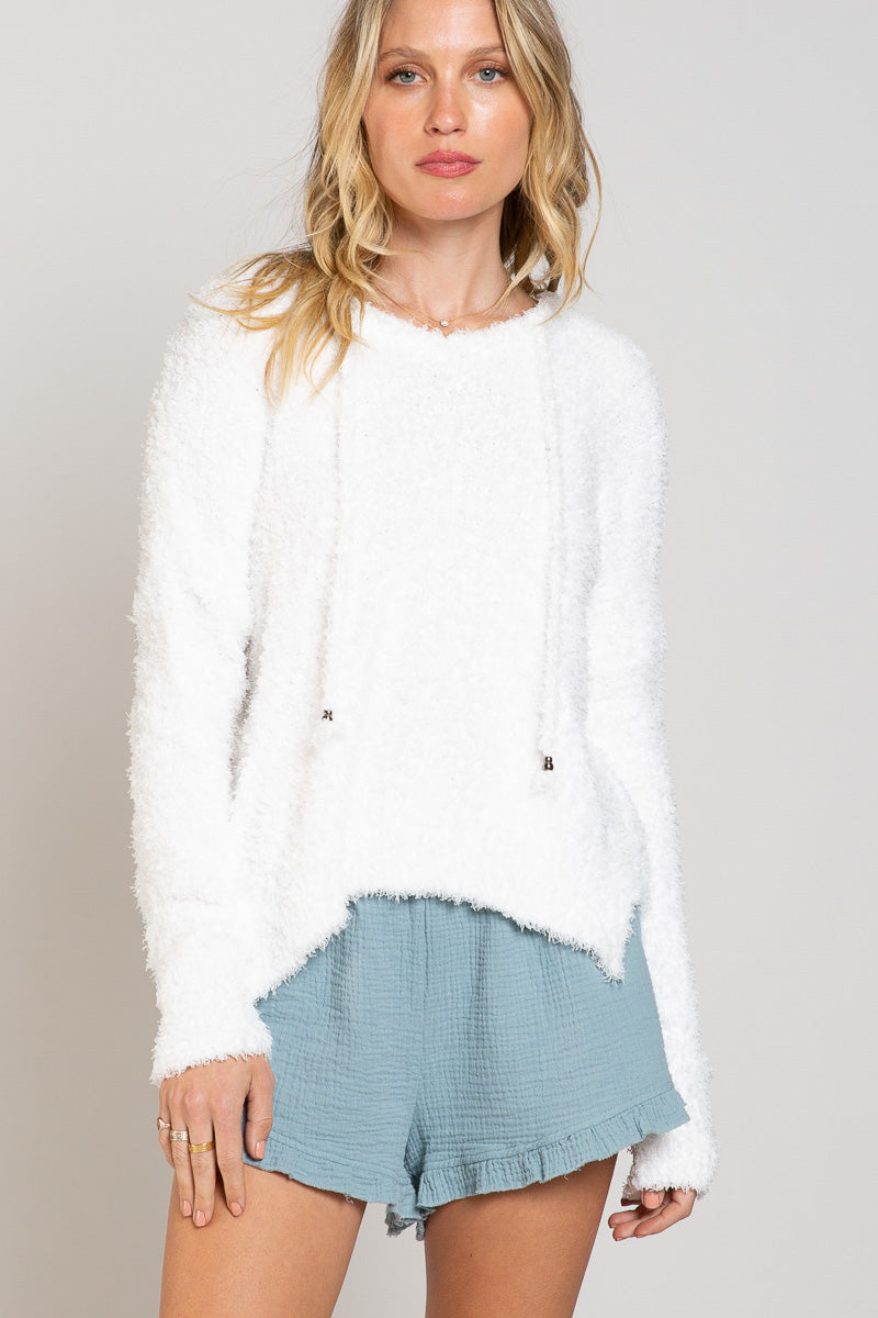 White Fleece Pullover