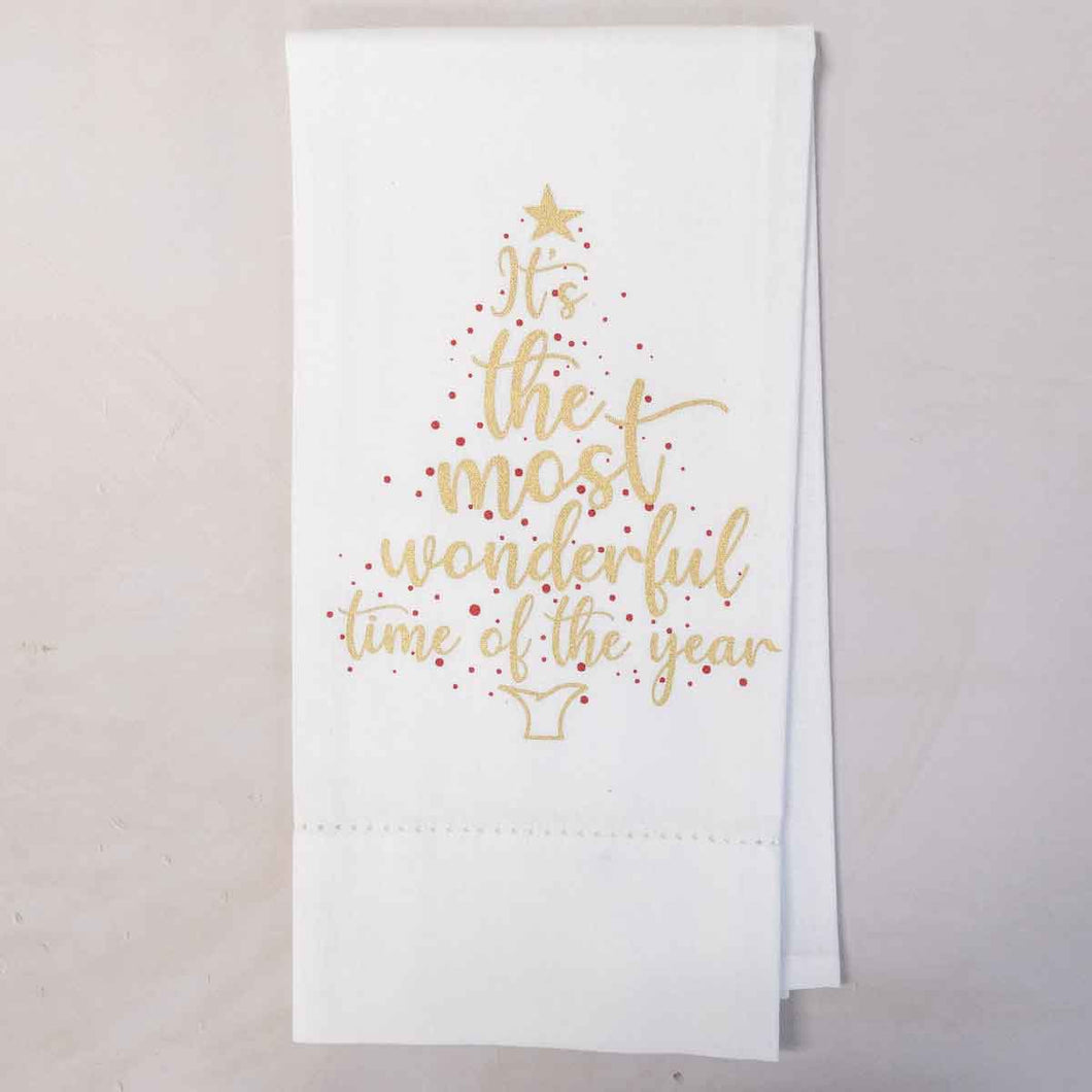 Wonderful Time Hemstitch Hand Towel