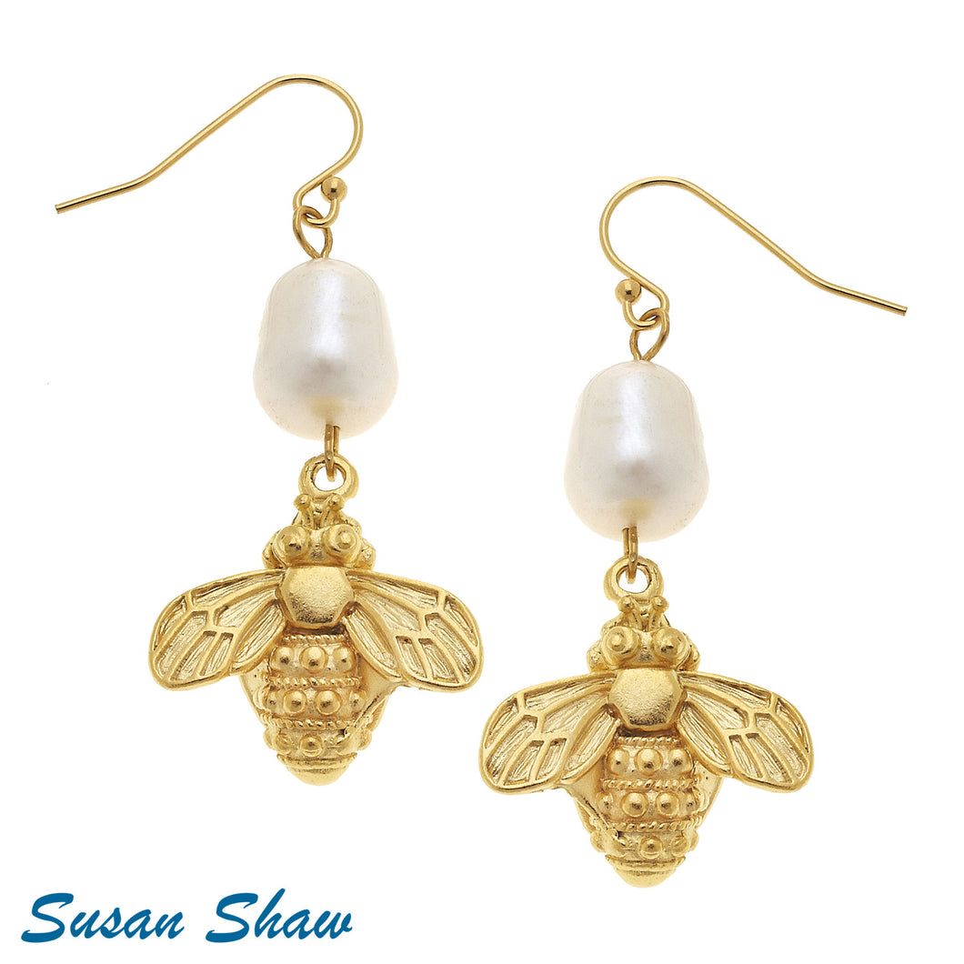Susan Shaw Bee Pearl Pearl Earring