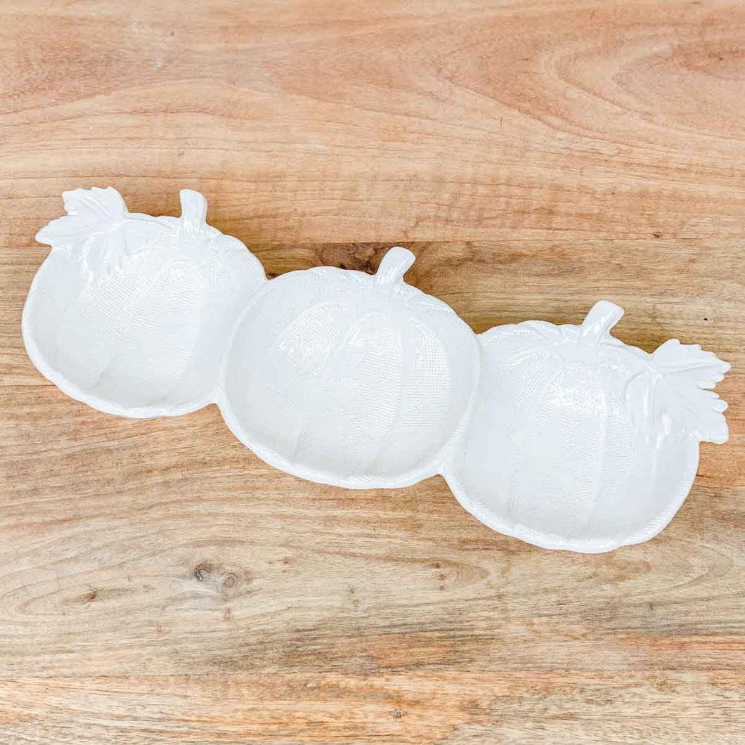 Pumpkin Tri-Server Dish
