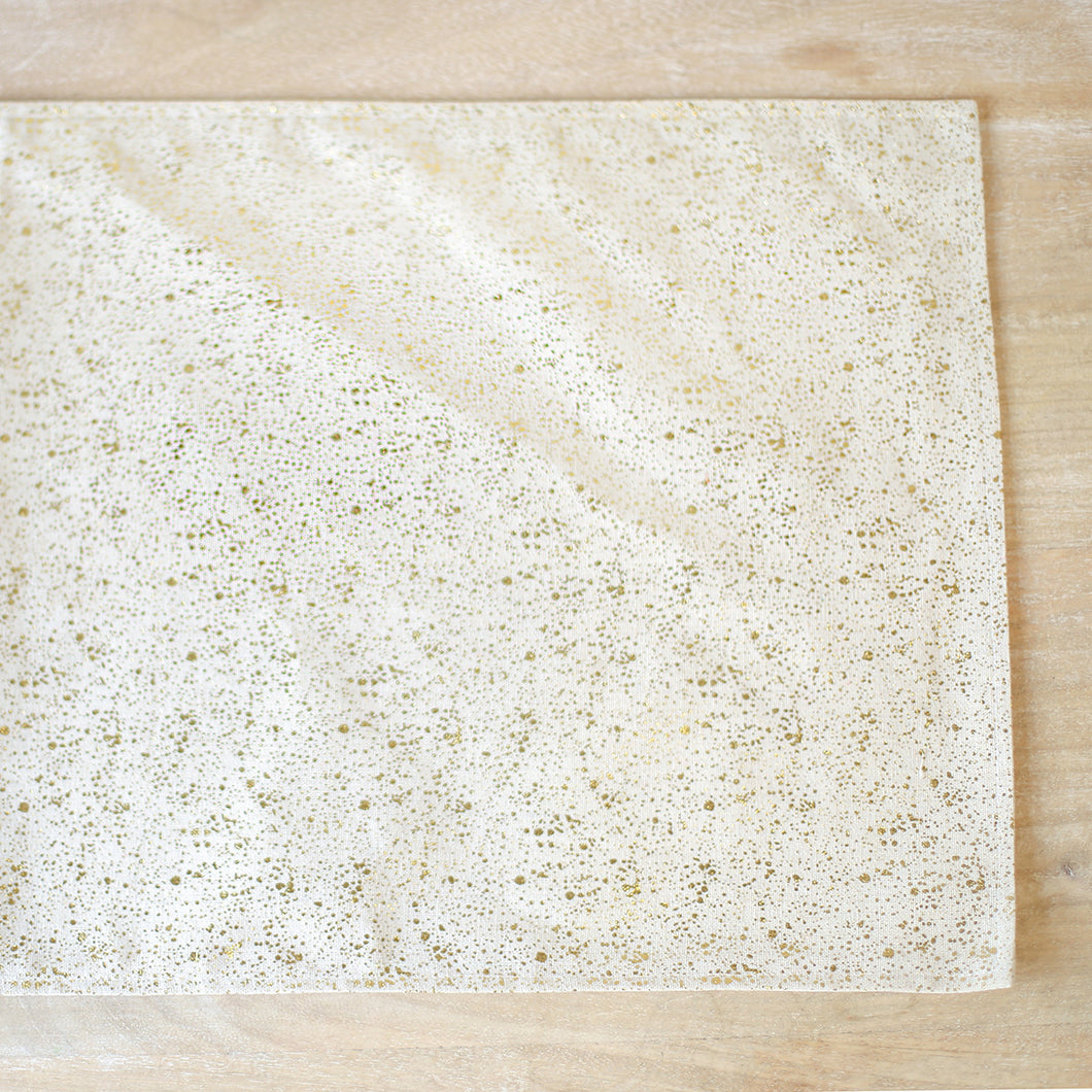 Glimmer Table Runner in Natural/Gold