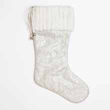 Load image into Gallery viewer, Glimmer Jingle Fur Stocking Gold &amp; Silver
