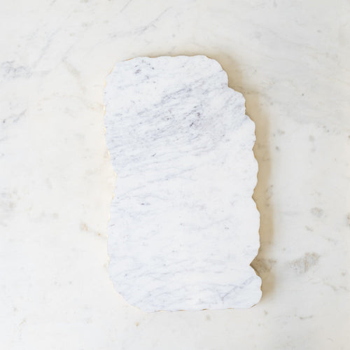White marble serving board, perfect for your dinner table or island! Available in 2 sizes, ideal for larger areas.