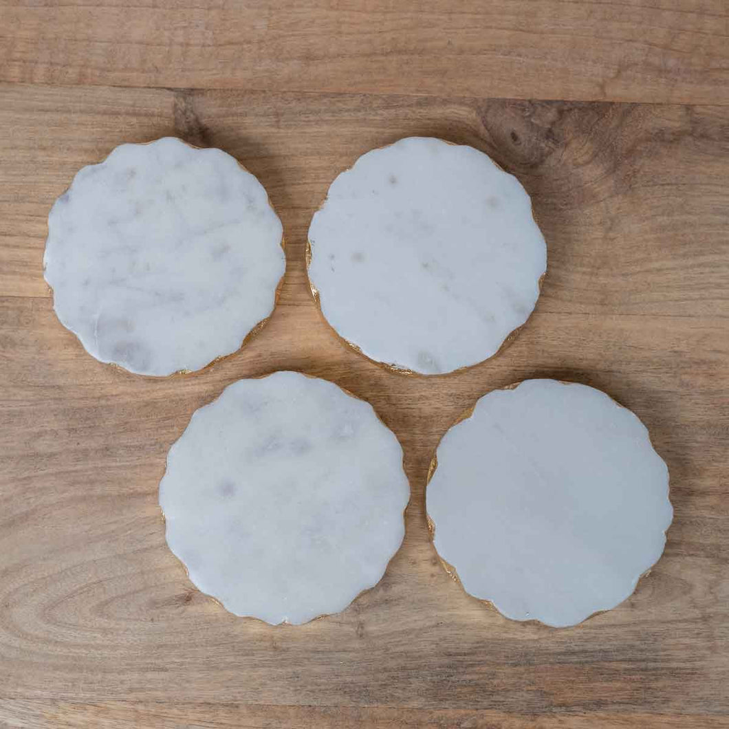 Stylish marble coasters add luxury to your daily routine. Protect your table from stains and spills. Perfect gift for any occasion or treat for yourself.