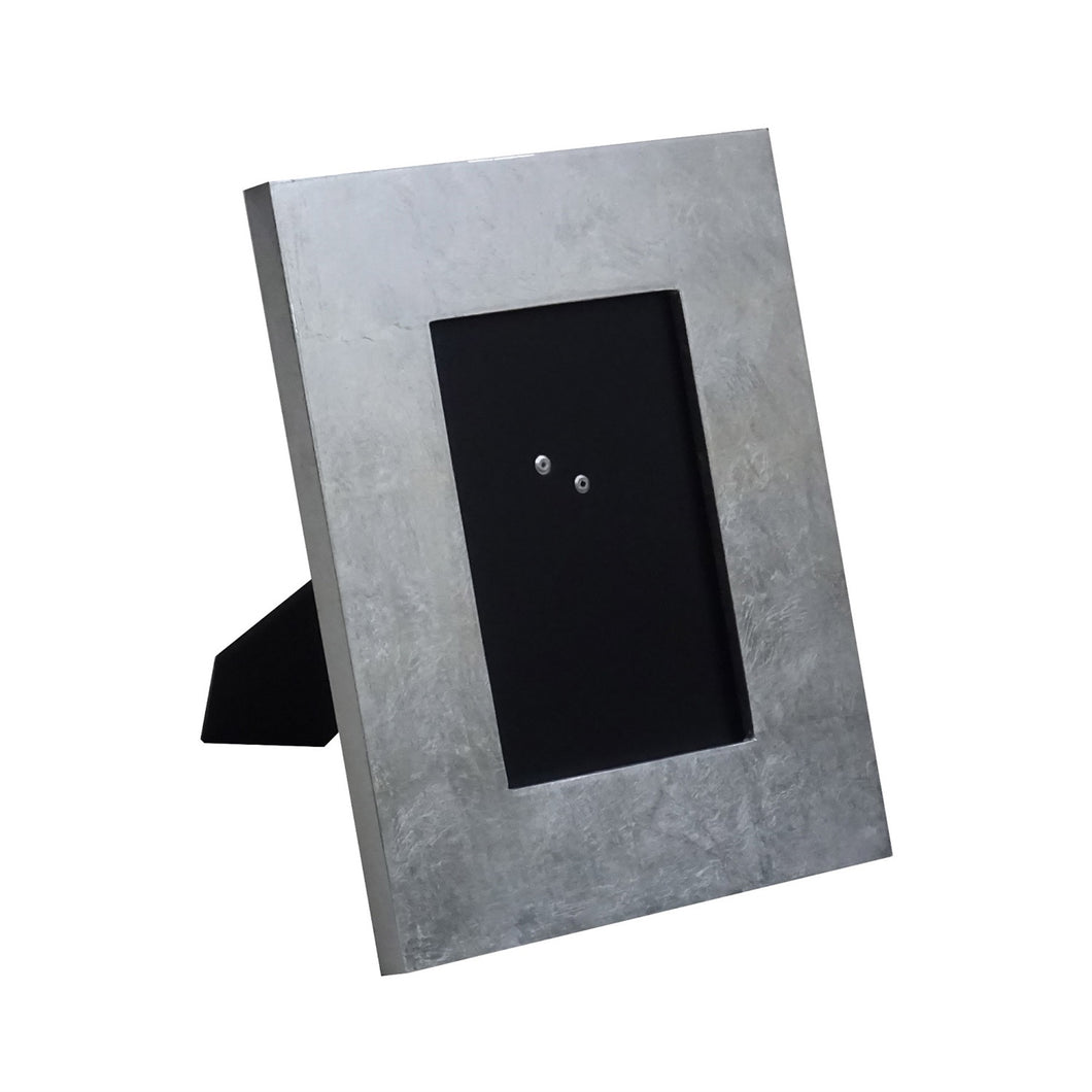 Sliver Leaf Lacquer 4x6 Picture Frame