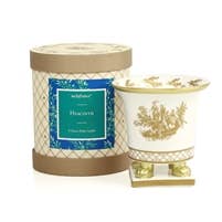 Hyacinth classic toile petite ceramic candle: a fresh, white floral scent, our best seller. Perfect for spring or any time of the year.
