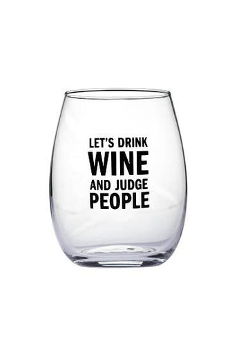 Snarky stemless wine glass featuring 