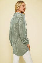 Load image into Gallery viewer, Powder Blue Molly Smocked Tunic Shirt
