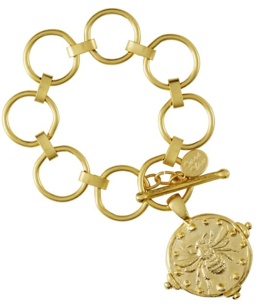 Bee Loop Toggle Bracelet- Susan Shaw