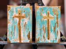 Load image into Gallery viewer, Small Canvas Gold Cross

