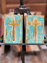 Load image into Gallery viewer, Small Canvas Gold Cross
