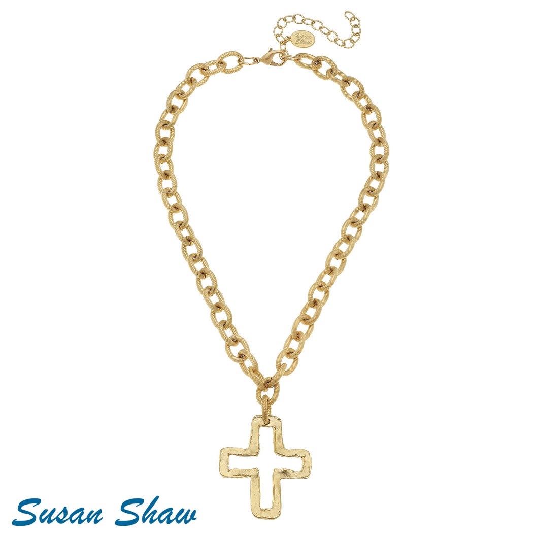 Open Cross Necklace - Susan Shaw