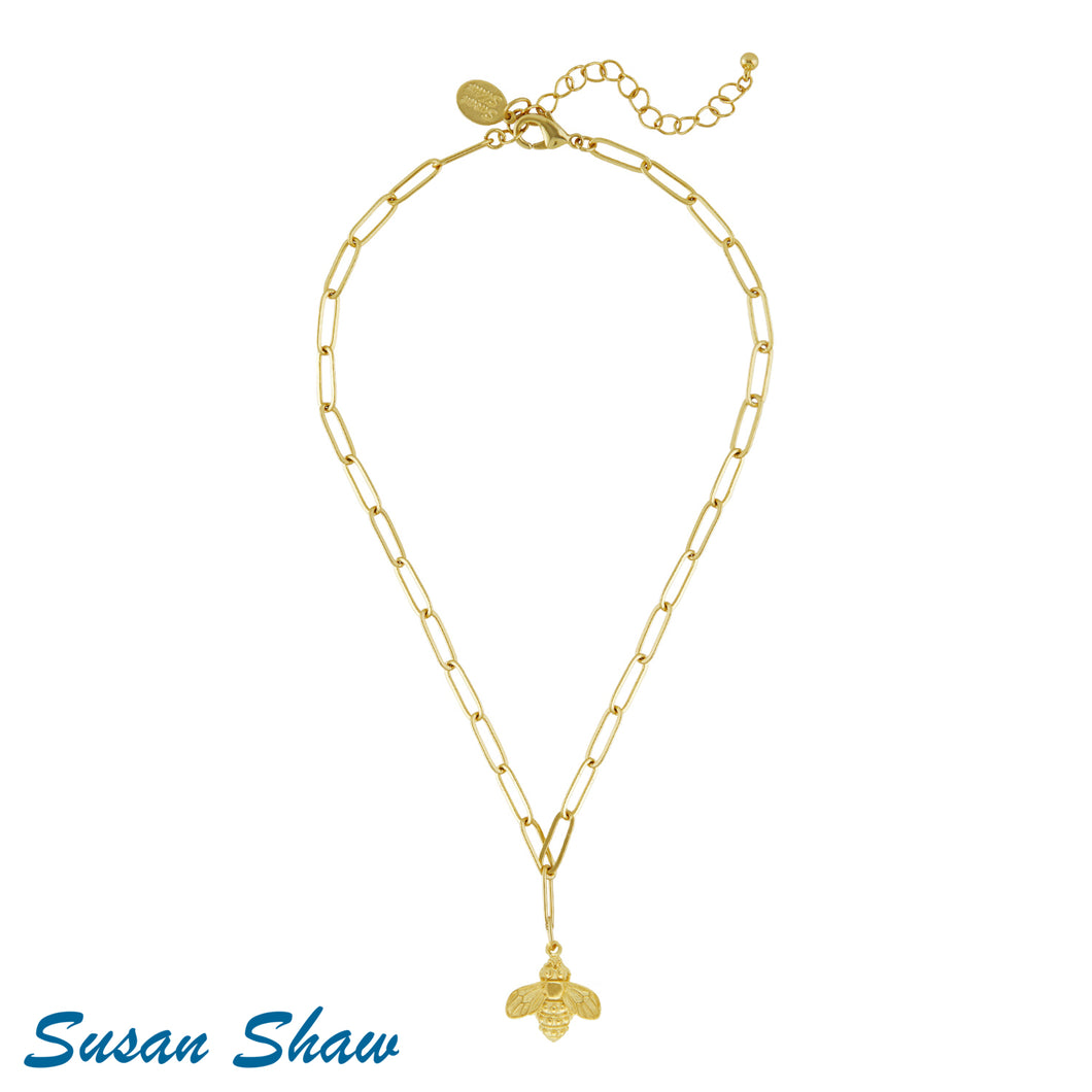 Bee Paperclip Necklace - Susan Shaw