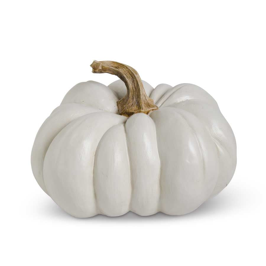 White Resin Pumpkin