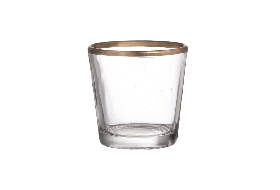 Glass Gold Rim Tea-Light 2.5