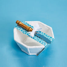 Load image into Gallery viewer, Decorative ceramic bowl with faux bamboo design, great for serving candy, chips, dip, or ice-cream. A stylish addition to your kitchen.
