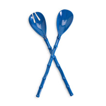 Load image into Gallery viewer, Blue Bamboo Salad Servers (Set of 2)

