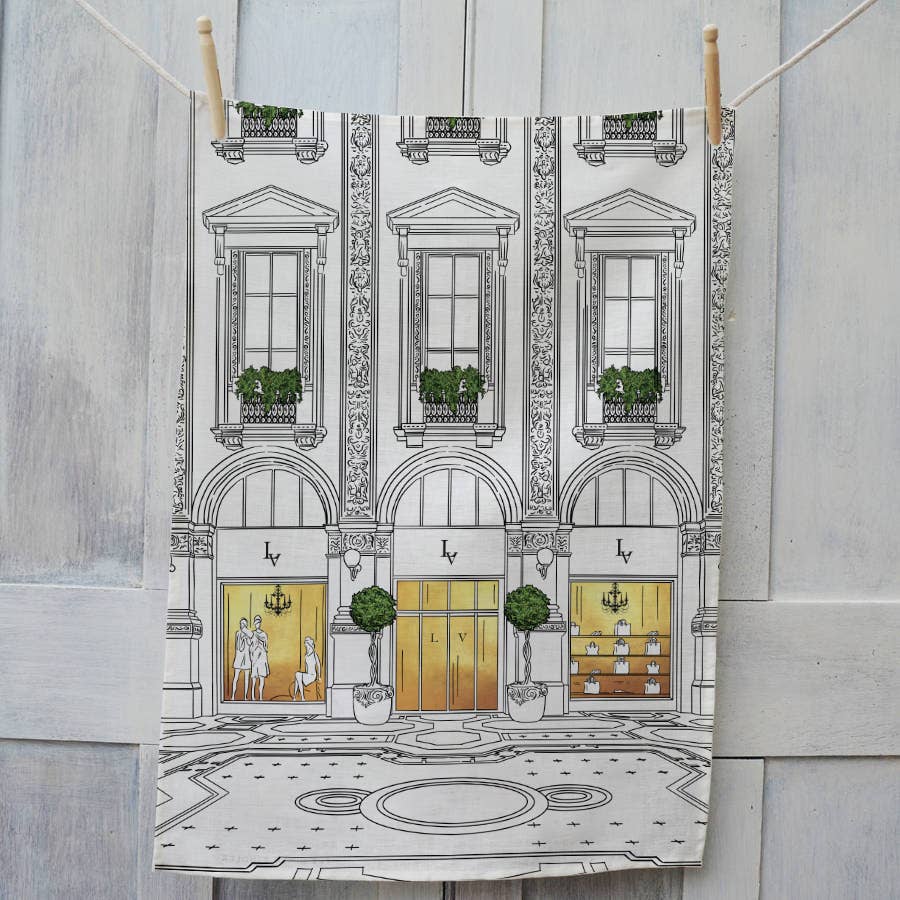 Window Shopping - LV Tea Towel