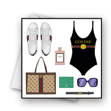 Load image into Gallery viewer, Hand illustrated fashion cards with designer favorites for women.
